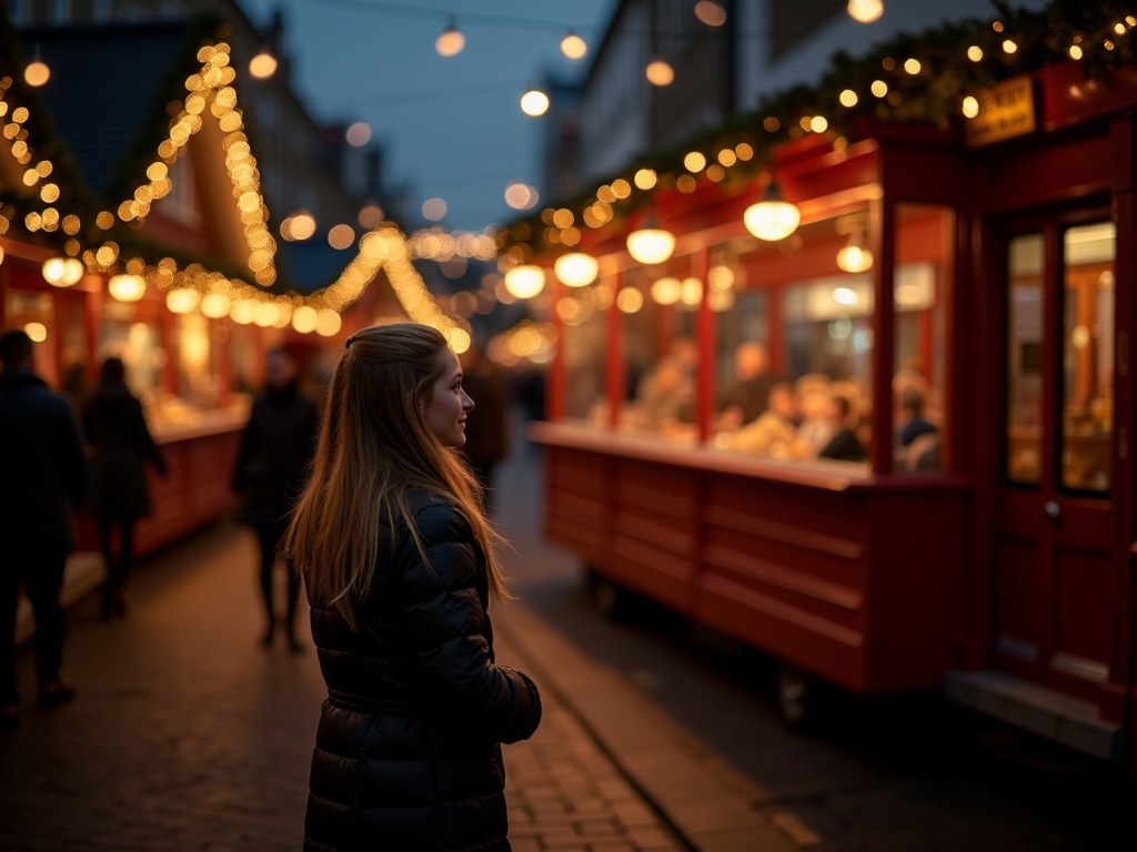 Nederlandse familie geniet van avond op kerstmarkt in Londen met lichtjes