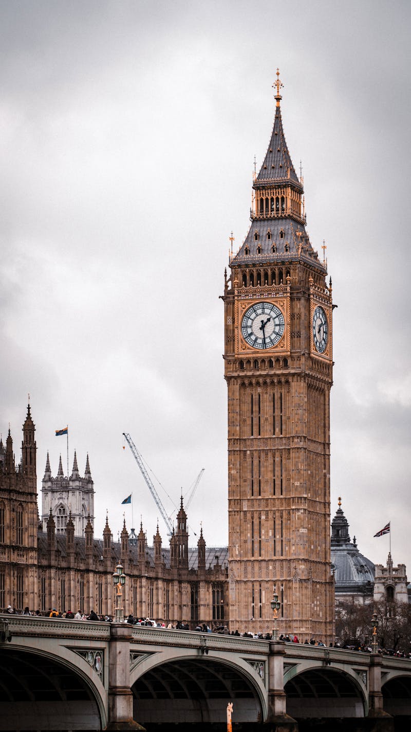 Big Ben met vlaggen VK visum vereisten