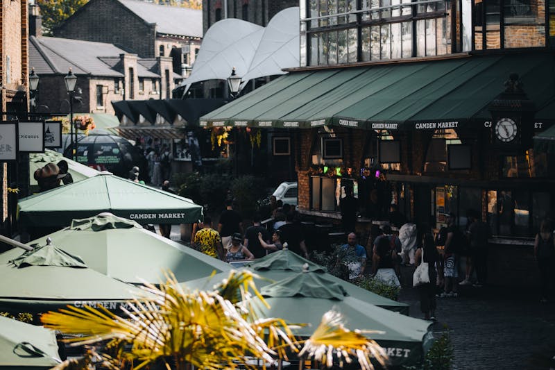 Straten van Camden Market in Londen