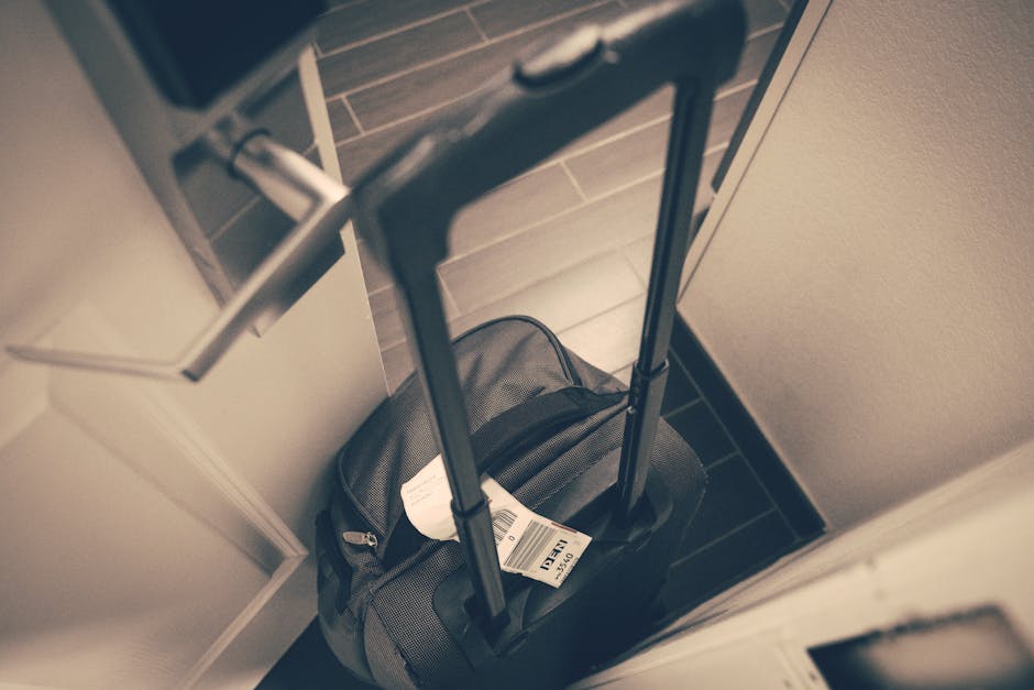 KLM Boeing handbagage in overhead bin