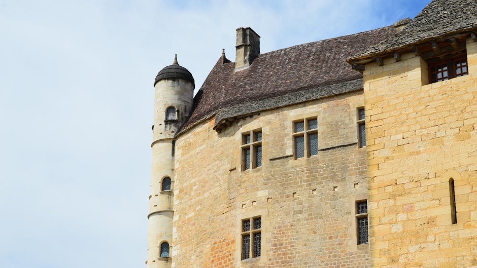 Windsor Castle - close-up van historische stenen kasteeltoren